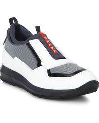 prada leather slip on sneaker prada leather slip on sneaker